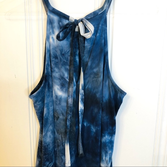 Blue tie-dye maxi dress - Picture 6 of 7